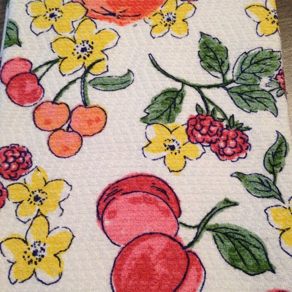 New! NWT Ralph Lauren Kitchen Towel Set of 2. Fruits & Flowers. Colorful Fun. - Picture 3 of 7